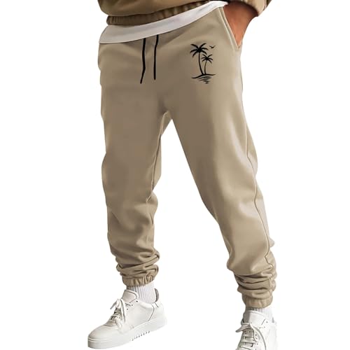 SOOUICKER Jogginghose Herren Baggy Dicker Stoff Trainingshose Herren Lang Gym Sporthose Herren Weit Jogginghose Herren Modern Freizeithose Herren mit Bündchen Jogginghose Herren mit Motiv von SOOUICKER