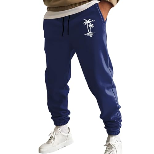 SOOUICKER Jogginghose Herren Baggy Dicker Stoff Trainingshose Herren Lang Gym Sporthose Herren Weit Jogginghose Herren Modern Freizeithose Herren mit Bündchen Jogginghose Herren mit Motiv von SOOUICKER