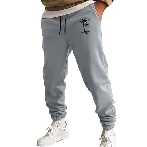 SOOUICKER Jogginghose Herren Baggy Dicker Stoff Trainingshose Herren Lang Gym Sporthose Herren Weit Jogginghose Herren Modern Freizeithose Herren mit Bündchen Jogginghose Herren mit Motiv von SOOUICKER