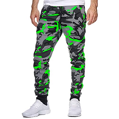 SOOUICKER Jogginghose Herren Camouflage Trainingshose Tarn Sporthose Camo Bunt Jogginghose Hip Hop mit Aufdruck Tarnhose Jogger von SOOUICKER