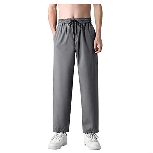 SOOUICKER Jogginghose Herren Gerades Bein Trainingshose Herren Ohne Bündchen Sporthose Herren Weites Bein Jogginghose Herren Ohne Bund Unten Jogginghose Herren Breit Weit Freizeithose Herren Modern von SOOUICKER