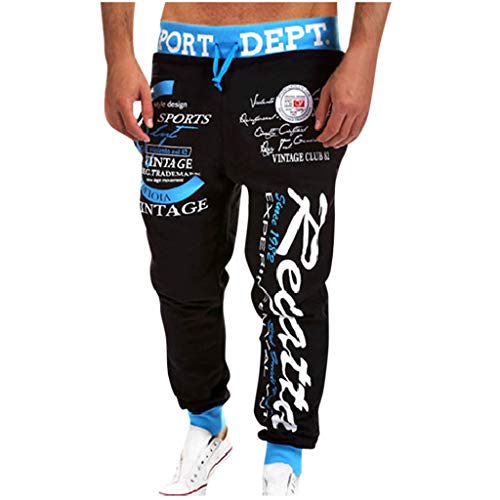 SOOUICKER Jogginghose Herren Hip Hop Jogginghose Herren Muster Herren Jogginghose Mit Motiv Breite Jogginghose Herren Mit Aufdruck Trainingshose Herren Weit Sporthose Herren Mit Taschen von SOOUICKER