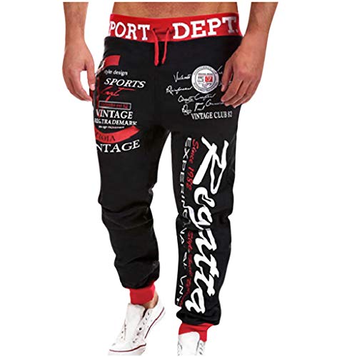 SOOUICKER Jogginghose Herren Hip Hop Jogginghose Herren Muster Herren Jogginghose Mit Motiv Breite Jogginghose Herren Mit Aufdruck Trainingshose Herren Weit Sporthose Herren Mit Taschen von SOOUICKER