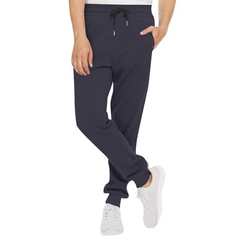 SOOUICKER Jogginghose Herren Lang mit Reißverschluss Trainingshose Herren Gym Reißverschlusstaschen Sporthose Herren Fitness Regular Fit Freizeithose Herren mit Bündchen Gummizug von SOOUICKER