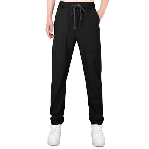SOOUICKER Jogginghose Herren Ohne Bündchen Regular Fit Trainingshose Herren Lang Gym Sporthose Herren Weit mit Taschen Jogginghose Herren Extra Lange Beine Freizeithose Herren mit Gummizug von SOOUICKER