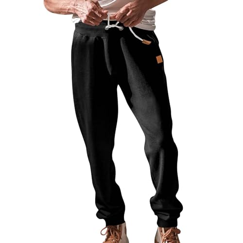 SOOUICKER Jogginghose Herren Regular Fit Sporthose Herren Lang mit Taschen Trainingshose Herren Gym Freizeithose Herren mit Bündchen Jogginghose Herren Modern Locker von SOOUICKER