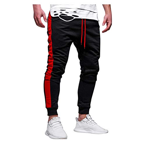 SOOUICKER Jogginghose Herren Zweifarbig Sporthose Herren Fitness Trainingshose Herren Gym Jogginghose Herren Slim Fit Freizeithose Herren Mit Bündchen Herren Jogginghose Modern von SOOUICKER