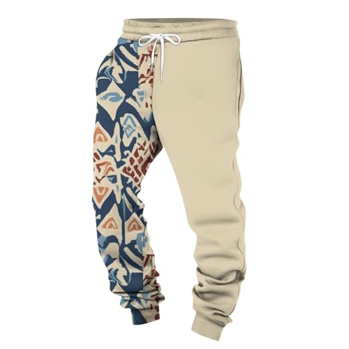 SOOUICKER Jogginghose Herren mit Motiv Baggy Jogginghose Herren Gym Vintage Trainingshose Herren Bunt Freizeithose Herren mit Bündchen Jogginghose Herren Relaxed Fit Sporthose Herren Fitness von SOOUICKER