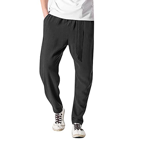 SOOUICKER Jogginhose Herren Relaxed Fit Herren Cargohose Leinen Baggy Leinenhose Herren Loose Fit Freizeithose Herren mit Gummizug Haremshose Herren Leinen Leinenhose Herren Jogging Tapered SOOUICKER Jogginhose Herren Relaxed Fit Herren Cargohose Leinen Baggy Leinenhose Herren Loose Fit Freizeithose Herren mit Gummizug Haremshose Herren Leinen Leinenhose Herren Jogging Tapered von SOOUICKER