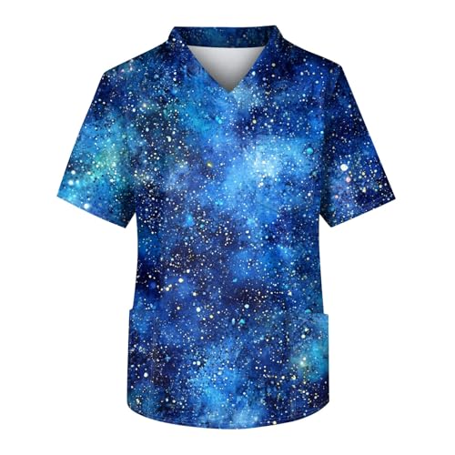 SOOUICKER Kasack Herren Bunt Tshirt 3D Effekt Hemd Kurzarm V Ausschnitt Kurzarmhemd Muster T Shirt Oversize Herrenhemden Sommer Freizeit von SOOUICKER
