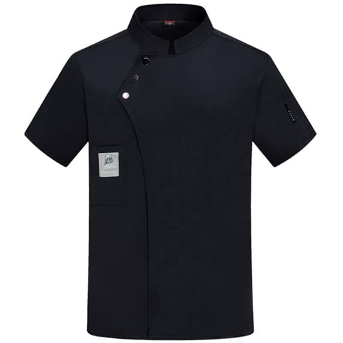 SOOUICKER Kochjacke Herren Kurzarm Kochhemd Kurzarm Regular Fit Hemd Herren Stehkragen Kurzarmhemd Sommer Kochkleidung Unisex Restaurant Küchenchef Uniform Hemd SOOUICKER Kochjacke Herren Kurzarm Kochhemd Kurzarm Regular Fit Hemd Herren Stehkragen Kurzarmhemd Sommer Kochkleidung Unisex Restaurant Küchenchef Uniform Hemd von SOOUICKER