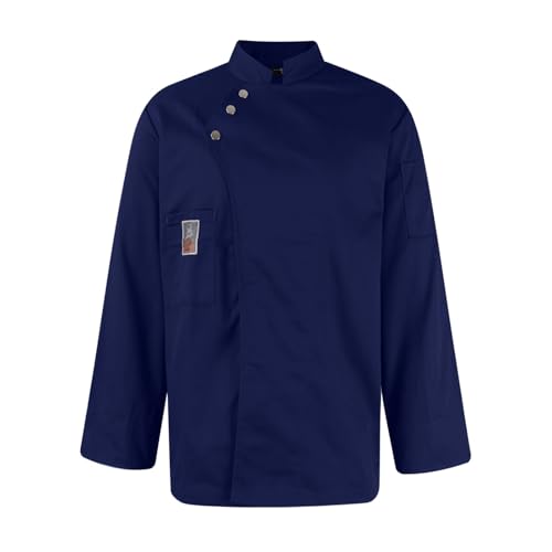 SOOUICKER Kochjacke Herren Langarm mit Druckknöpfen Kochjacke Unisex Kochhemd Kochkleidung Damen Bäckerjacke Herren Kochbekleidung Professionelle von SOOUICKER