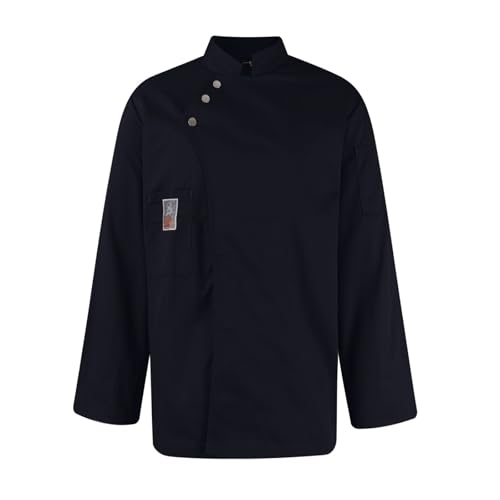 SOOUICKER Kochjacke Herren Langarm mit Druckknöpfen Kochjacke Unisex Kochhemd Kochkleidung Damen Bäckerjacke Herren Kochbekleidung Professionelle von SOOUICKER