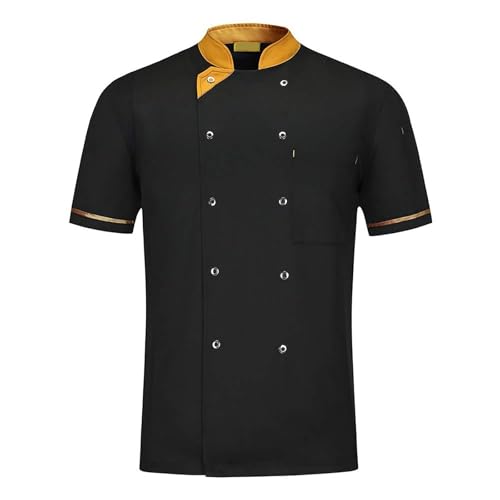 SOOUICKER Kochjacke Herren mit Druckknöpfen Kurzarm Bäckerjacke Kochhemd Unisex Regular Fit Kochkleidung Damen Professional Chef Uniform von SOOUICKER