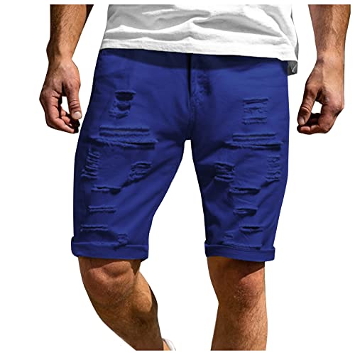 SOOUICKER Kurze Hose Herren Sommer Jeans Shorts Herren Ripped Kurze Hosen Herren Jeans Kurze Jeans Herren mit Löcher Kurze Hosen Herren Denim Modern Bermuda Shorts Herren Elegant von SOOUICKER