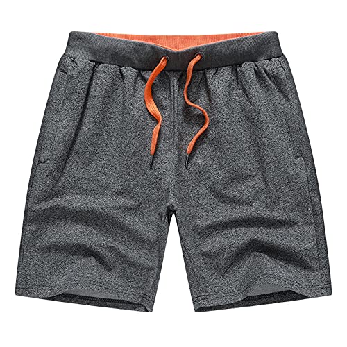 SOOUICKER Kurze Hose Herren Sommer Kurze Hosen Herren Sport Kurze Sporthose Herren mit Taschen Reißverschluss Kurze Jogginghose Herren Reissverschluss Fitness Shorts Herren Gym Sommer von SOOUICKER