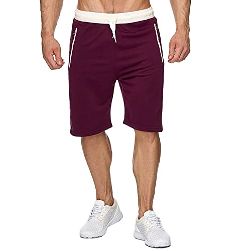 SOOUICKER Kurze Hosen Herren Sommer Sport Sporthose Herren Kurz mit Tasche Kurze Jogginghose Herren Cargo Bermuda Shorts Herren Gummizug Cargo Shorts Herren Kurz Sweatshorts Herren von SOOUICKER