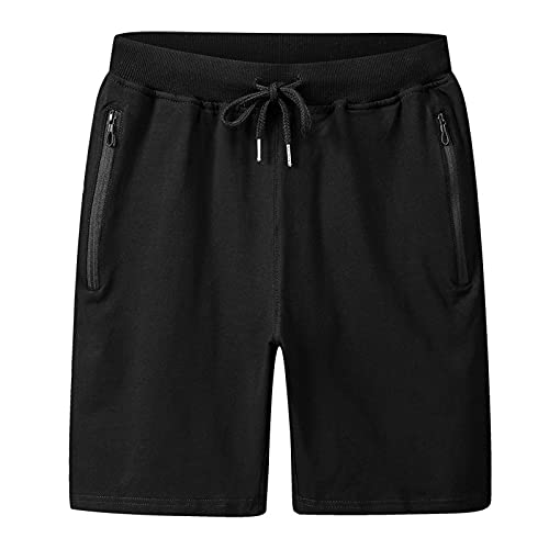 SOOUICKER Kurze Sporthose Herren mit Taschen Reißverschluss Kurze Hosen Herren Sport Gym Shorts Herren mit Tasche Sport Shorts Herren Fitness Sommer Kurze Jogginghose Herren Reissverschluss von SOOUICKER
