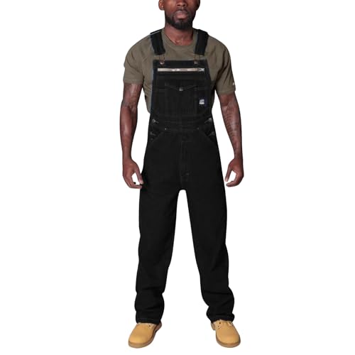 SOOUICKER Latzhose Herren Jeans 90er Baggy Overall Modern Stretch Übergröße Arbeitshose Outdoor Cargo von SOOUICKER