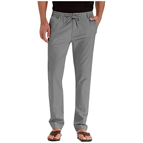 SOOUICKER Leichte Sommerhose Herren Elegant Stoffhose Herren Business Anzughose Herren mit Gummizug Freizeithose Herren Sommer Jogginghose Herren Anzug Optik Chino Hose Herren Jogging von SOOUICKER