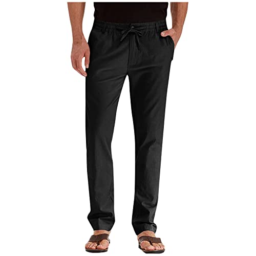 SOOUICKER Leichte Sommerhose Herren Elegant Stoffhose Herren Business Anzughose Herren mit Gummizug Freizeithose Herren Sommer Jogginghose Herren Anzug Optik Chino Hose Herren Jogging von SOOUICKER