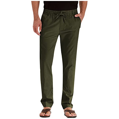 SOOUICKER Leichte Sommerhose Herren Elegant Stoffhose Herren Business Anzughose Herren mit Gummizug Freizeithose Herren Sommer Jogginghose Herren Anzug Optik Chino Hose Herren Jogging von SOOUICKER
