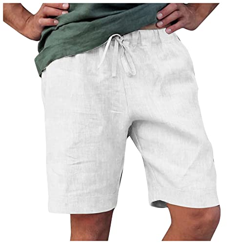 SOOUICKER Leinenhose Herren Kurz Weiss Shorts Herren Gummizug Kurze Hosen Herren Leicht Bermuda Shorts Herren Leinen Kurze Hosen Herren Sommer Yogahose Herren Kurz Shorts Herren Vintage SOOUICKER Leinenhose Herren Kurz Weiss Shorts Herren Gummizug Kurze Hosen Herren Leicht Bermuda Shorts Herren Leinen Kurze Hosen Herren Sommer Yogahose Herren Kurz Shorts Herren Vintage von SOOUICKER