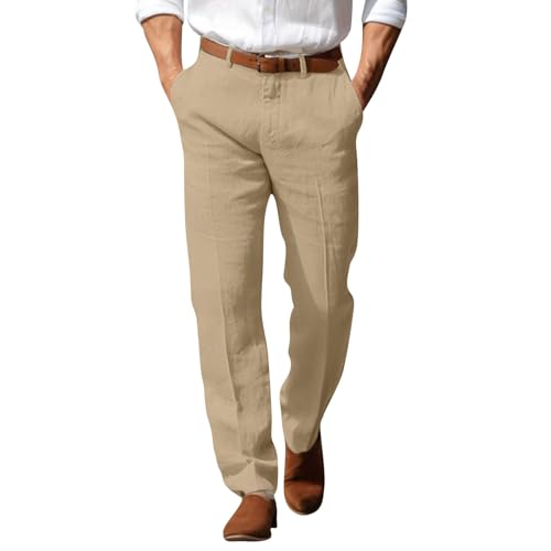 SOOUICKER Leinenhose Herren Lang Elegant Weites Bein Freizeithose Sommer Leicht Stoffhose Weit Leichte Sommerhose Herren Leinen Anzughose Strandhose SOOUICKER Leinenhose Herren Lang Elegant Weites Bein Freizeithose Sommer Leicht Stoffhose Weit Leichte Sommerhose Herren Leinen Anzughose Strandhose von SOOUICKER