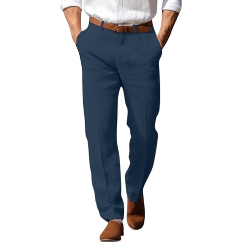 SOOUICKER Leinenhose Herren Lang Elegant Weites Bein Freizeithose Sommer Leicht Stoffhose Weit Leichte Sommerhose Herren Leinen Anzughose Strandhose SOOUICKER Leinenhose Herren Lang Elegant Weites Bein Freizeithose Sommer Leicht Stoffhose Weit Leichte Sommerhose Herren Leinen Anzughose Strandhose von SOOUICKER