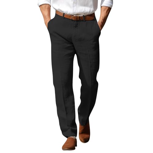 SOOUICKER Leinenhose Herren Lang Elegant Weites Bein Freizeithose Sommer Leicht Stoffhose Weit Leichte Sommerhose Herren Leinen Anzughose Strandhose SOOUICKER Leinenhose Herren Lang Elegant Weites Bein Freizeithose Sommer Leicht Stoffhose Weit Leichte Sommerhose Herren Leinen Anzughose Strandhose von SOOUICKER