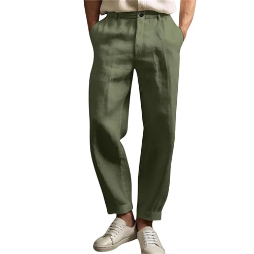 SOOUICKER Leinenhose Herren Lang Elegant Weites Bein Freizeithose Sommer Leicht Stoffhose Weit Leichte Sommerhose Herren Leinen Anzughose Strandhose SOOUICKER Leinenhose Herren Lang Elegant Weites Bein Freizeithose Sommer Leicht Stoffhose Weit Leichte Sommerhose Herren Leinen Anzughose Strandhose von SOOUICKER