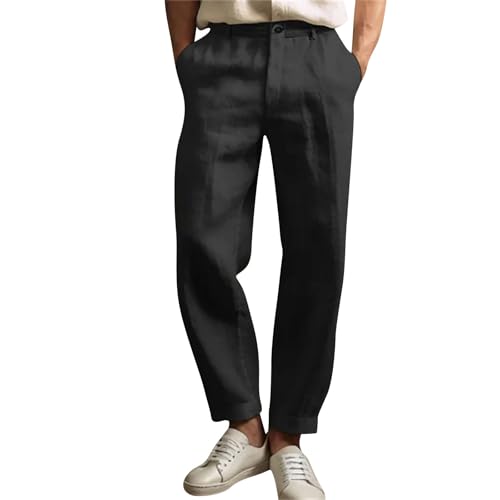 SOOUICKER Leinenhose Herren Lang Elegant Weites Bein Freizeithose Sommer Leicht Stoffhose Weit Leichte Sommerhose Herren Leinen Anzughose Strandhose SOOUICKER Leinenhose Herren Lang Elegant Weites Bein Freizeithose Sommer Leicht Stoffhose Weit Leichte Sommerhose Herren Leinen Anzughose Strandhose von SOOUICKER