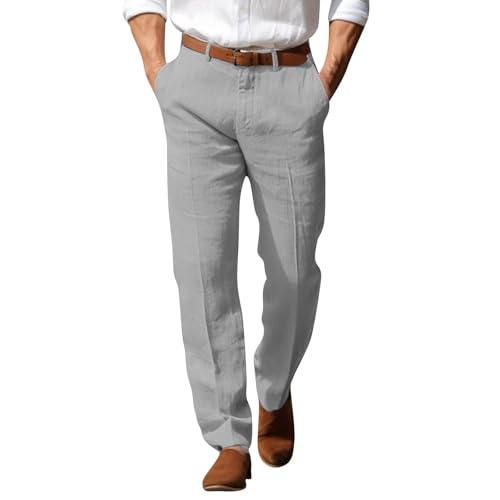 SOOUICKER Leinenhose Herren Lang Elegant Weites Bein Sommerhose Leicht Leinen Freizeithose Sommer Ohne Bündchen Stoffhose Loose Fit Weit SOOUICKER Leinenhose Herren Lang Elegant Weites Bein Sommerhose Leicht Leinen Freizeithose Sommer Ohne Bündchen Stoffhose Loose Fit Weit von SOOUICKER