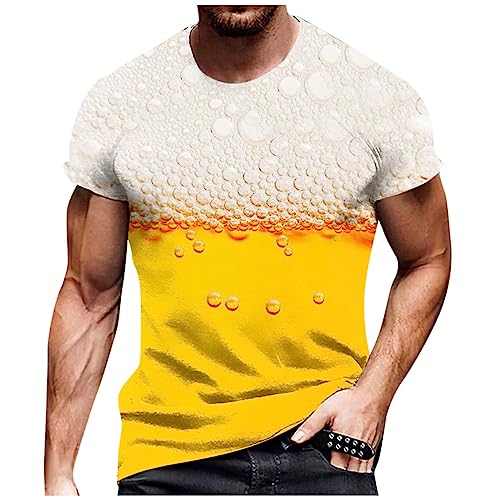 SOOUICKER Oktoberfest Herren Outfit T-Shirt Tshirt Herren 3D Druck Lustige T Shirts für Männer Oktoberfest T-Shirt Herren mit Motiv T Shirt Herren mit Sprüche Langarmshirt Herren mit Aufdruck von SOOUICKER