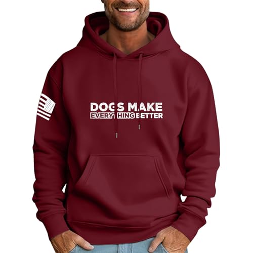 SOOUICKER Oversized Hoodie Herren mit Print Sweatshirt Herren mit Spruch Pullover Herren Oversize Kapuzenpullover Herren mit Aufdruck Hoodie Herren Vintage Pullover Herren Dicker Stoff von SOOUICKER