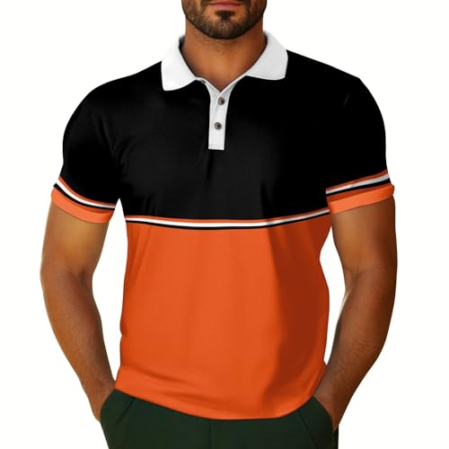 SOOUICKER Poloshirt Herren Kurzarm Gestreift Sport Polohemd Elegant Bunt Tshirt mit Kragen Zweifarbig T Shirt Business Casual Funktionsshirt Knopfleiste Sommer SOOUICKER Poloshirt Herren Kurzarm Gestreift Sport Polohemd Elegant Bunt Tshirt mit Kragen Zweifarbig T Shirt Business Casual Funktionsshirt Knopfleiste Sommer von SOOUICKER
