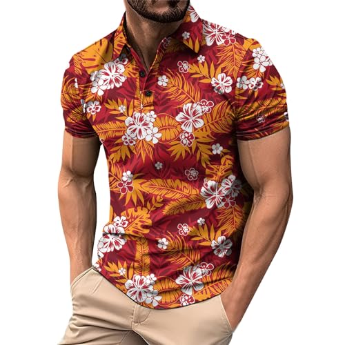 SOOUICKER Poloshirt Herren Kurzarm Hawaii Poloshirts für Herren Bunt Regular Fit Poloshirt Herren mit Aufdruck Tshirt Herren mit Kragen Print Poloshirt Herren Kurzarm Muster SOOUICKER Poloshirt Herren Kurzarm Hawaii Poloshirts für Herren Bunt Regular Fit Poloshirt Herren mit Aufdruck Tshirt Herren mit Kragen Print Poloshirt Herren Kurzarm Muster von SOOUICKER