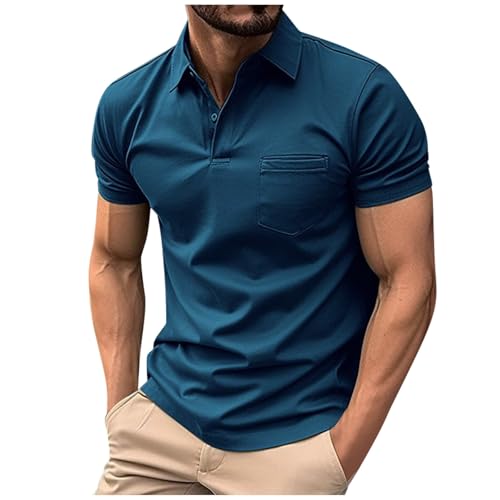 SOOUICKER Poloshirt Herren Kurzarm Regular Fit Poloshirts für Herren Sommer Tshirt Herren mit Kragen Einfarbig Poloshirt Herren Elegant mit Brusttasche T Shirts Männer Knopfleiste Modern SOOUICKER Poloshirt Herren Kurzarm Regular Fit Poloshirts für Herren Sommer Tshirt Herren mit Kragen Einfarbig Poloshirt Herren Elegant mit Brusttasche T Shirts Männer Knopfleiste Modern von SOOUICKER