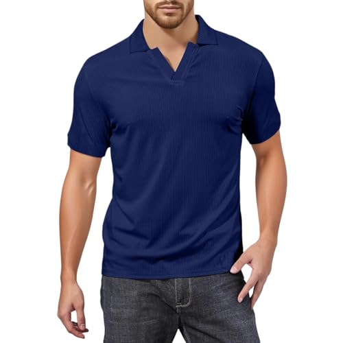 SOOUICKER Poloshirt Herren Kurzarm Strick Polohemd Slim Fit Modern Golf Poloshirts Ohne Knöpfe Sommer Elegant T Shirt Business Casual Tshirt mit Kragen Vintage SOOUICKER Poloshirt Herren Kurzarm Strick Polohemd Slim Fit Modern Golf Poloshirts Ohne Knöpfe Sommer Elegant T Shirt Business Casual Tshirt mit Kragen Vintage von SOOUICKER