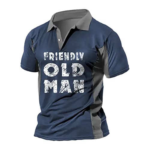 SOOUICKER Poloshirt Herren Kurzarm Vintage Poloshirts für Herren Slim Fit Bunt Poloshirt Herren mit Aufdruck Funktionsshirt Herren mit Kragen Muster Poloshirt Herren Sommer Atmungsaktiv von SOOUICKER