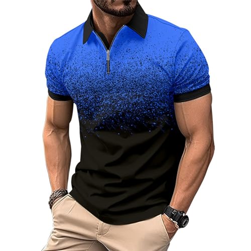 SOOUICKER Poloshirt Herren Zipper Kurzarm Poloshirt Herren Muster Poloshirt Herren Bunt Reißverschluss Poloshirts für Herren Arbeit Poloshirt Herren Modern Zweifarbig Tshirt Herren mit Kragen SOOUICKER Poloshirt Herren Zipper Kurzarm Poloshirt Herren Muster Poloshirt Herren Bunt Reißverschluss Poloshirts für Herren Arbeit Poloshirt Herren Modern Zweifarbig Tshirt Herren mit Kragen von SOOUICKER