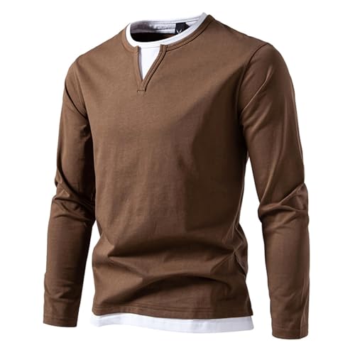 SOOUICKER Pullover Herren Ohne Kapuze Elegant Sweatshirt Herren Vintage Langarmshirt Herren Winter Pullover Herren Dicker Stoff Sweatshirt Herren Rundhals Regular Fit Pulli Herren Business von SOOUICKER
