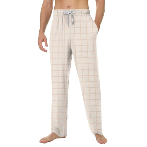 SOOUICKER Schlafanzughose Herren Lang Weich Jogginghose Herren Zuhause Weites Bein Pyjamahose Herren Kariert Weit Freizeithose Herren Sommer mit Gummizug Pyjama Hosen Herren Baggy SOOUICKER Schlafanzughose Herren Lang Weich Jogginghose Herren Zuhause Weites Bein Pyjamahose Herren Kariert Weit Freizeithose Herren Sommer mit Gummizug Pyjama Hosen Herren Baggy von SOOUICKER