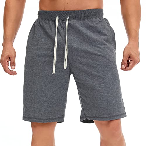 SOOUICKER Shorts Herren Sommer Kurze Hosen Herren Freizeit Bermuda Shorts Herren mit Kordel Kurze Sporthose Herren Weit Sport Shorts Herren Knielang Kurze Hosen Herren Elegant Stoff von SOOUICKER