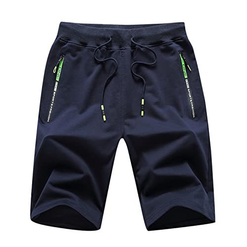 SOOUICKER Sporthose Herren Kurz mit Reißverschluss Kurze Hosen Sport Bermuda Shorts Herren Sommer Kurze Jogginghose Herren Reissverschluss Sporthose Herren Kurz Fitnessstudio Crossfit von SOOUICKER