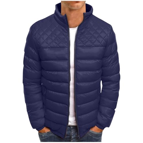 SOOUICKER Steppjacke Herren Winter Winterjacke Puffer Übergangsjacke Modern Daunenjacke Outdoor Kragen Puffer Jacke Oversized Outdoorjacke Daunen Bomberjacke Übergangsjacke Sportlich von SOOUICKER