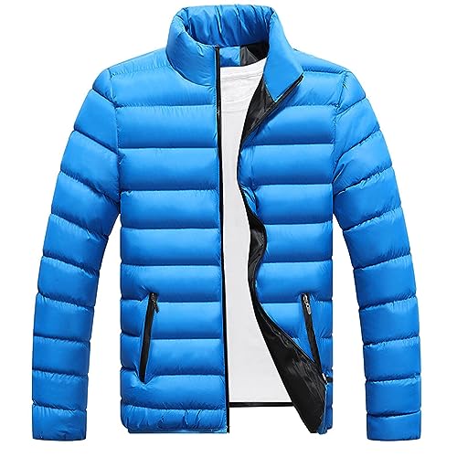 SOOUICKER Steppjacke Herren Winter Winterjacke Puffer Übergangsjacke Modern Daunenjacke Outdoor Kragen Puffer Jacke Oversized Outdoorjacke Daunen Bomberjacke Übergangsjacke Sportlich von SOOUICKER