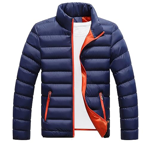 SOOUICKER Steppjacke Herren Winter Winterjacke Puffer Übergangsjacke Modern Daunenjacke Outdoor Kragen Puffer Jacke Oversized Outdoorjacke Daunen Bomberjacke Übergangsjacke Sportlich von SOOUICKER
