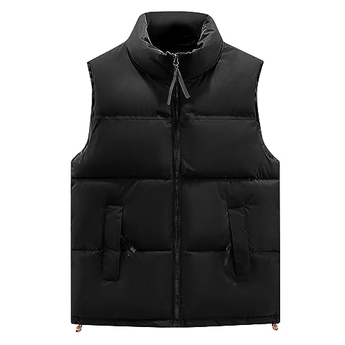 SOOUICKER Steppweste Herren Winter Zweifarbig Daunenweste Warm Modern Weste Daunen Outdoor Westen Herren Puffer Übergangsjacke ärmellos Ohne Kapuze Steppjacke Ohne ärmel von SOOUICKER