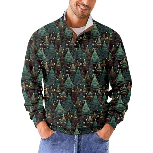 SOOUICKER Sweatshirt Herren Vintage Stehkragen Weihnachten Pullover Herren Lustig Pullover Herren Bunt Ohne Kapuze Weihnachtspullover Herren Große Größen Langarmshirt Herren mit Kragen SOOUICKER Sweatshirt Herren Vintage Stehkragen Weihnachten Pullover Herren Lustig Pullover Herren Bunt Ohne Kapuze Weihnachtspullover Herren Große Größen Langarmshirt Herren mit Kragen von SOOUICKER